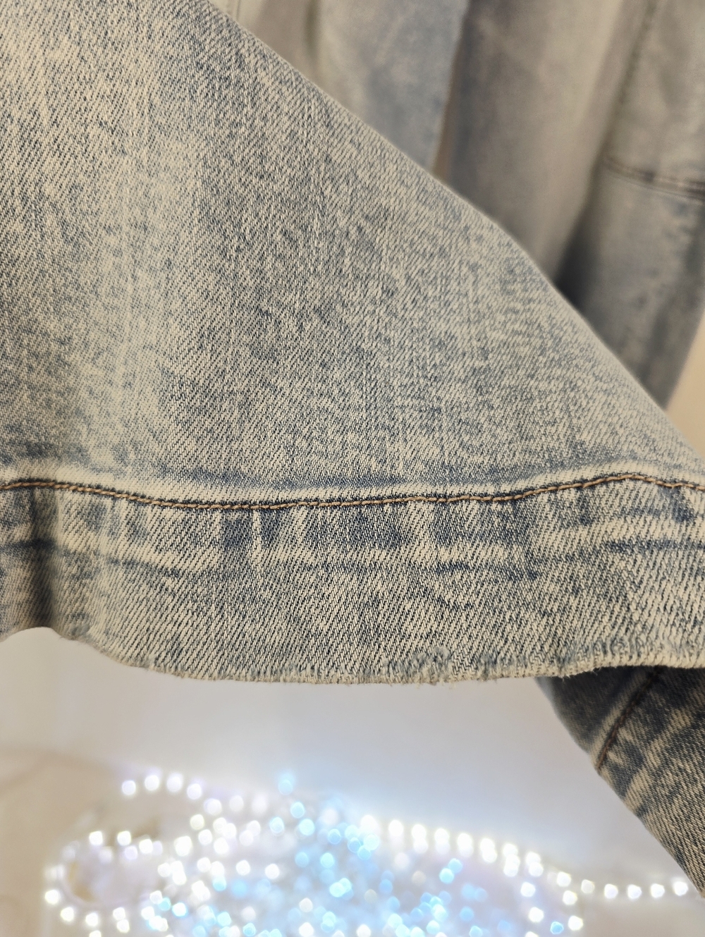 American Eagle High Waist Baggybwide Leg Stretch Light Wash Jeans. Ladies 16 - Picture 7 of 16